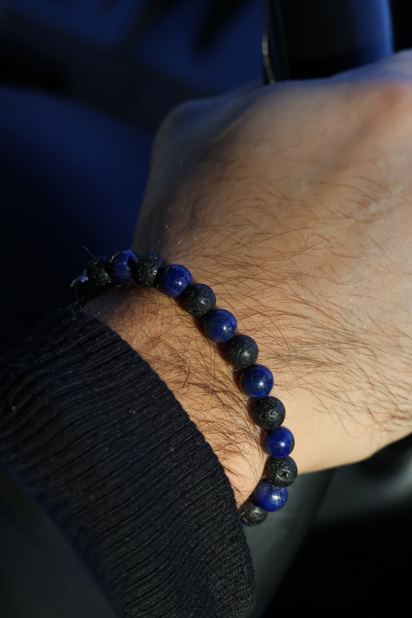 Bracelet Lave et Lapis-Lazuli