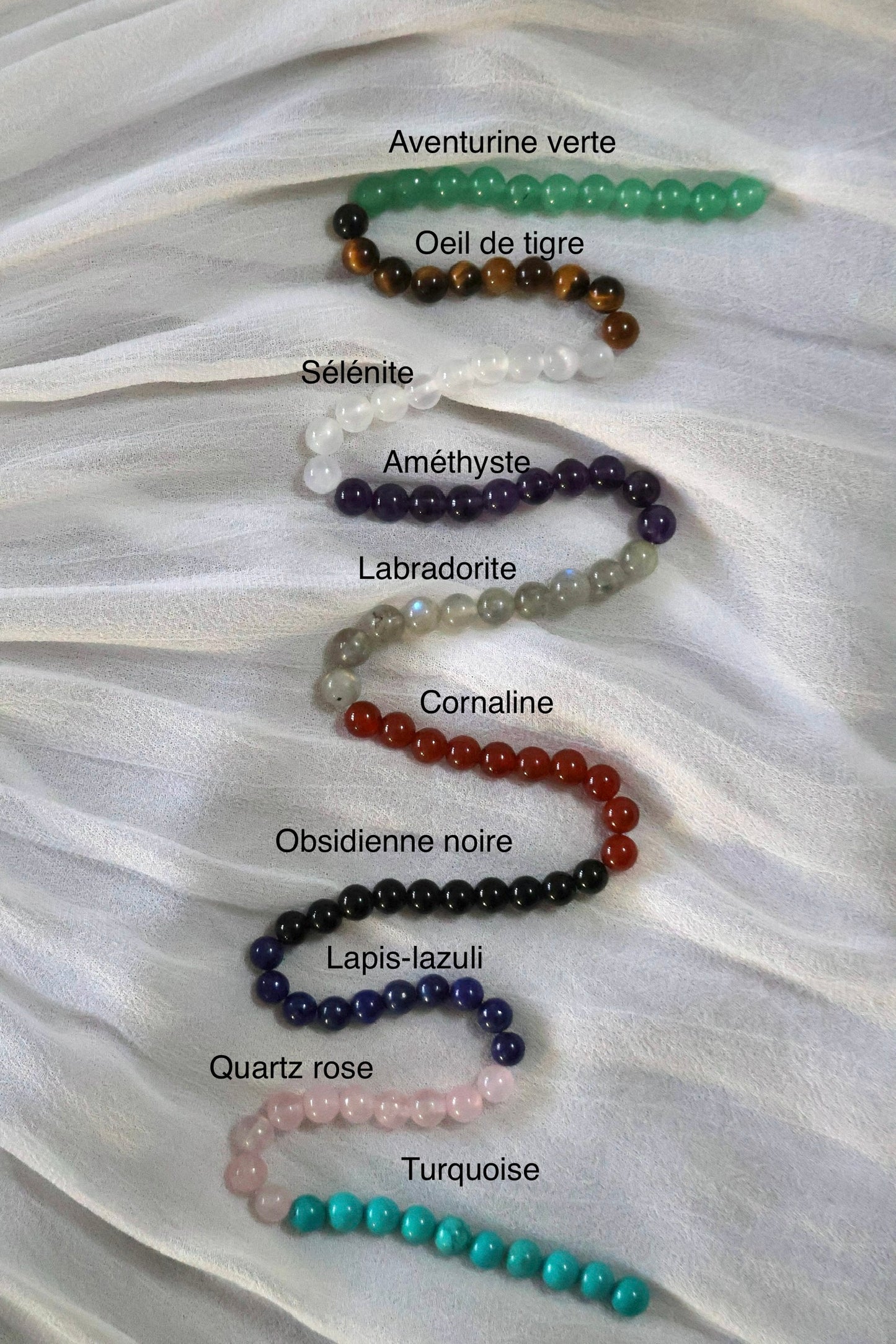 Bracelet en pierres personnalisable